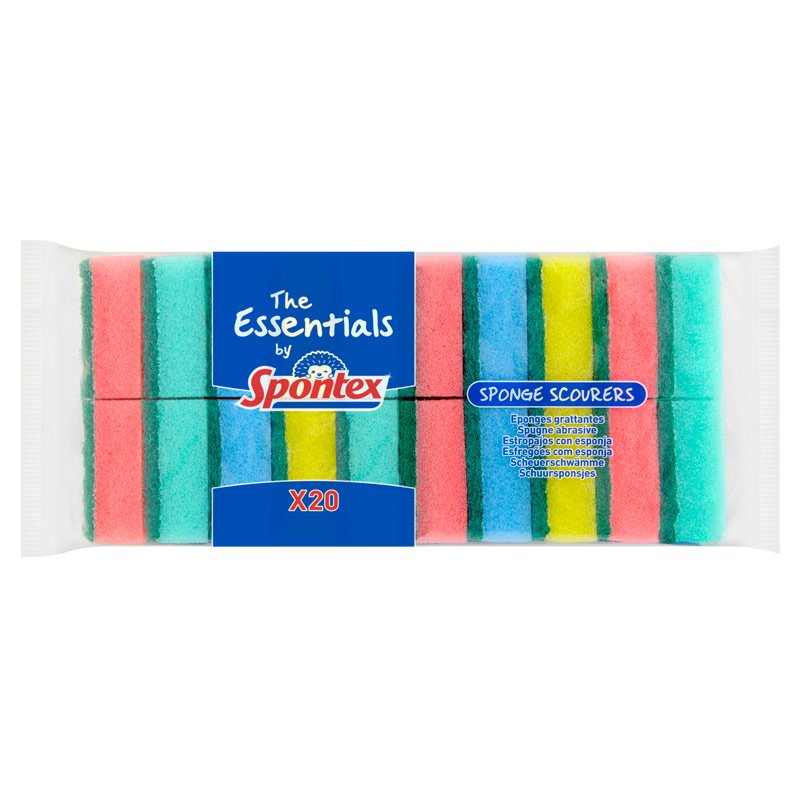 Essentials Sponge Scourers 20 Pack