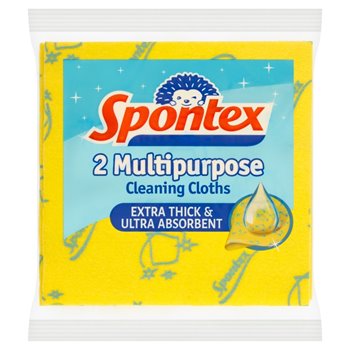 Spontex Antibacterial Sponge Cloths Pack of 5 Cloths Super Absorbent &  Flexible